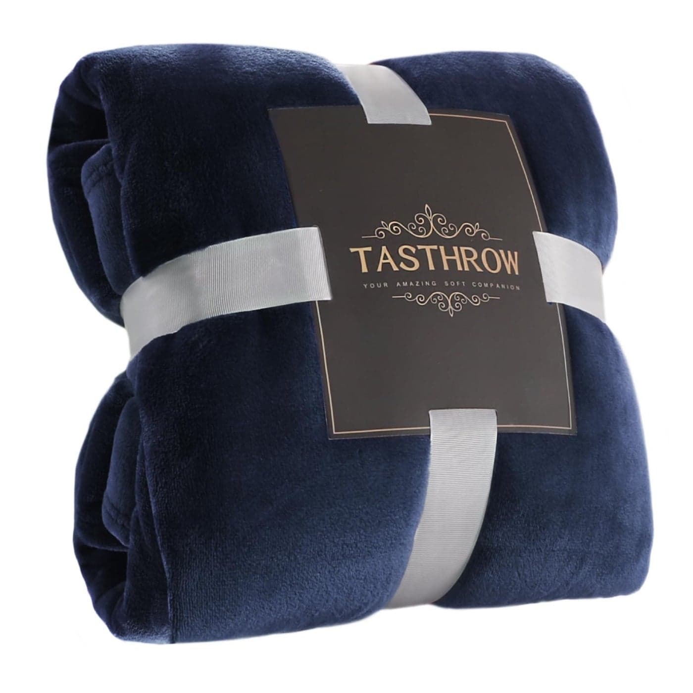 TASTHROW Large Flannel Fleece Throw Blanket 5070 Inch Cozy Lightweight Thick Blanket All Seasons Suitable for Women Men and Kids Navy