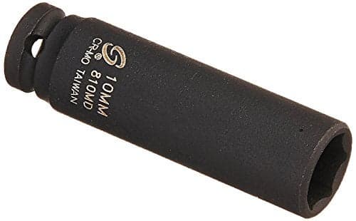 SUNEX TOOLS 810md 1/4-Inch Drive 10-Mm Deep Impact Socket