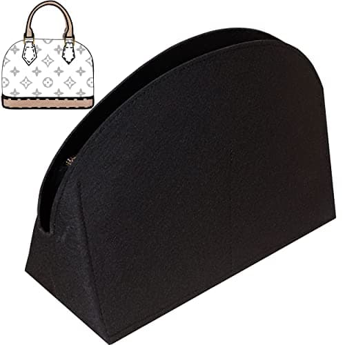 Soyizom Felt Purse Organizer Purse Insert Fits Alma BB PM Insert Tote Organizer for Women Purse Liner Purse in Purse(PM,Black)