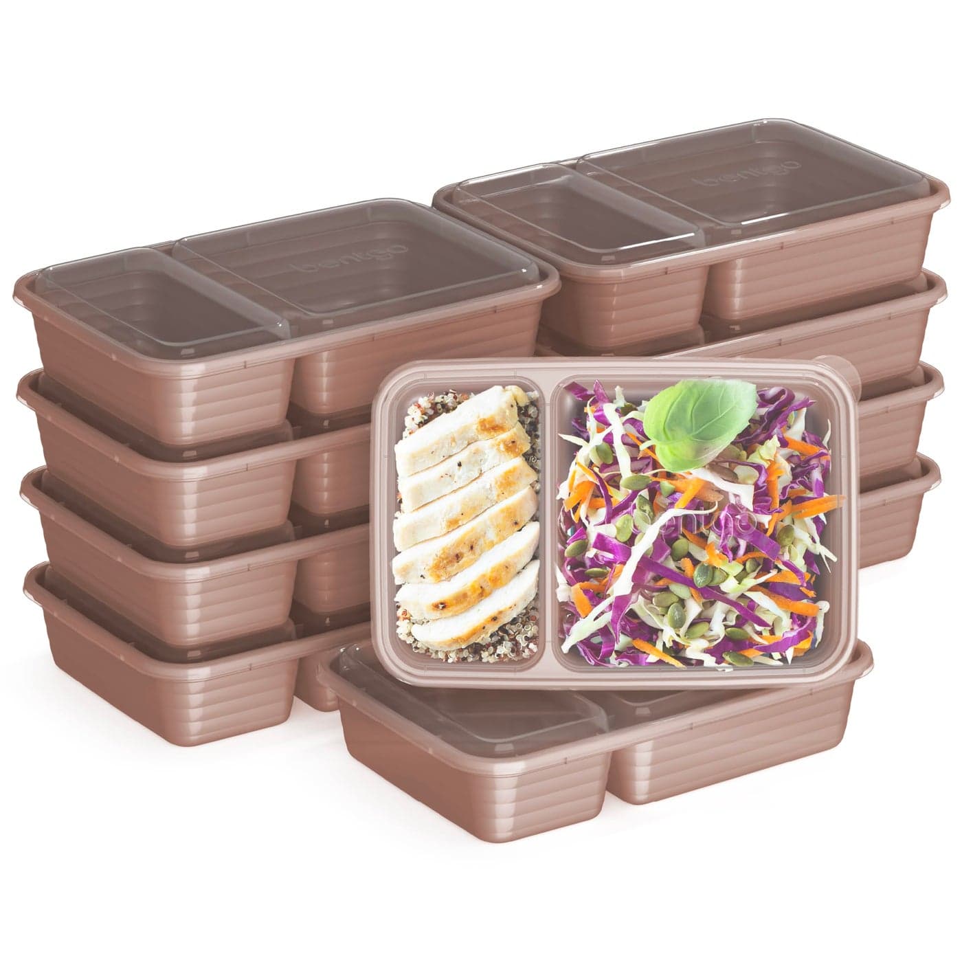 Bentgo 20Piece Lightweight Durable Reusable BPAFree 2Compartment Containers Microwave Freezer Dishwasher Safe Rose Gold