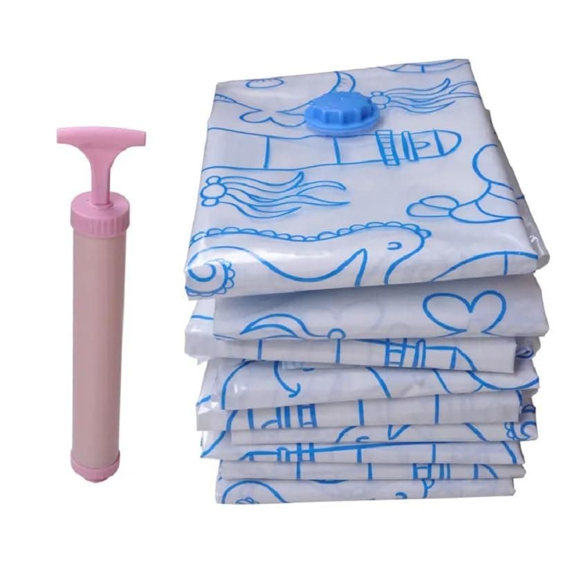 Vacuum Storage Bags Space Saver Vacuum Seal Storage Bags for Clothes Clothing Comforters and Blankets 50 60cm 2 Pcs 60 80cm 2 Pcs 70 100cm 1 Pcs
