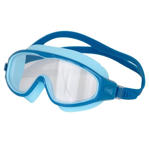 AIRAVAT Macho swimming goggles for Kids Children Teens, polycarbonate goggles, Anti-Fog, Anti-UV, Wide View Swimming Goggles, Free size (Blue)