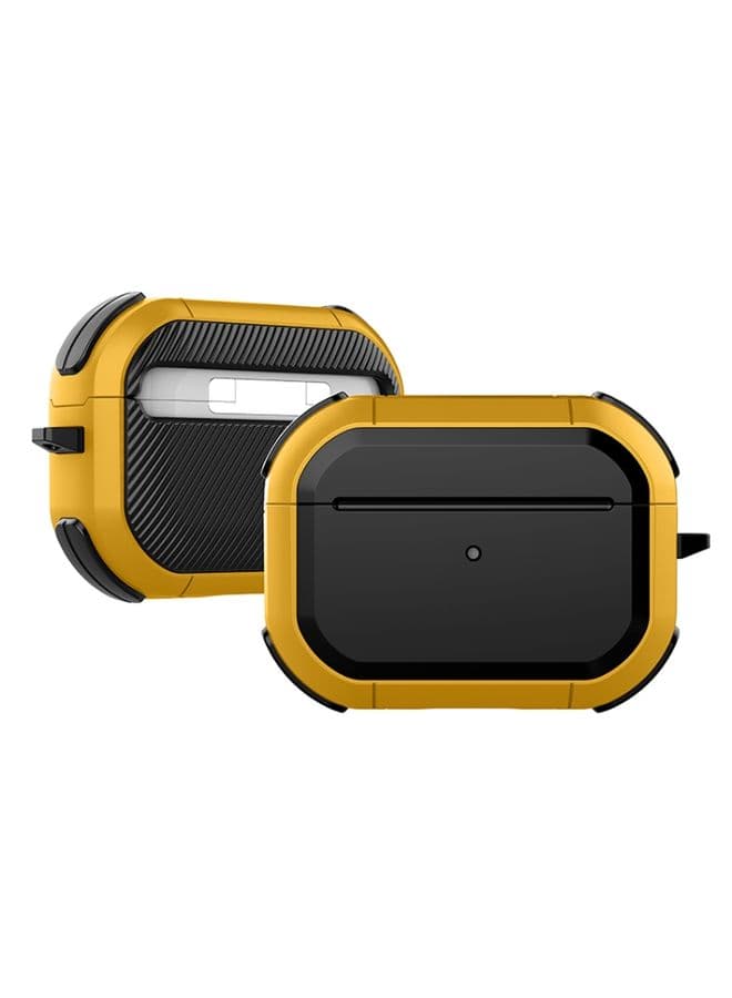 Case Cover For AirPods Pro 2 Wireless Earphones Shockproof Thunder Mecha TPU Protective Case Yellow
