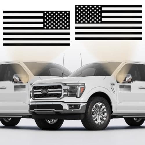NBFU Die Cut Subdued Matte Black American Flag Sticker 3 X 5 Tactical Military Flag USA Decal Set of 2 Waterproof Vinyl Car Window Bumper Vinyl Decal for Truck RV Laptop Hard Hat Helmet