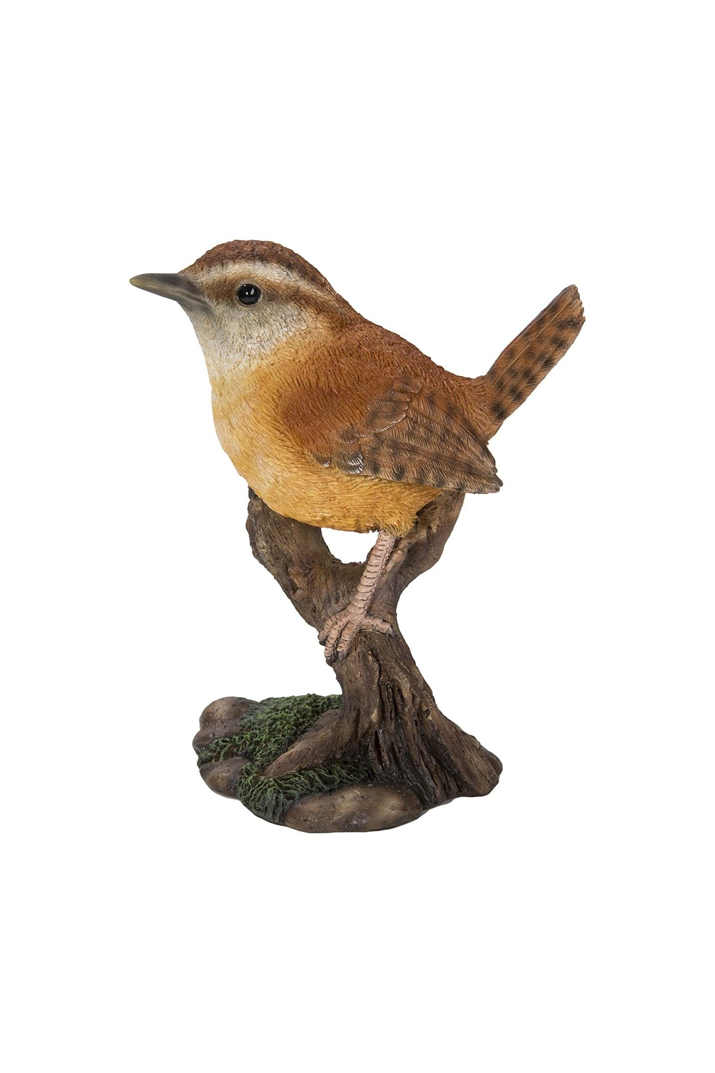 HiLine Gift Various Bird on Stump Statues Carolina Wren