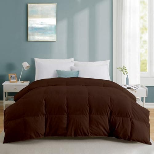 Razzai All-Season Comforter 220 GSM | Super Soft Fluffy & Lightweight Comforter Single Bed Comforter (60" X 90" Inches/152Cm X 228Cm) - Single Bed Comforter | Chocolate Brown