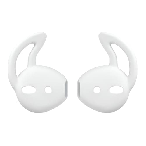 Scalebee Silicone Ear Tips Ear Hooks Compatible with Apple AirPods/EarPods,Silicone Soft Covers Anti-Slip Sport Earbud Tips, Anti-Drop Ear Hook Gel Headphones Earphones Tips (White)