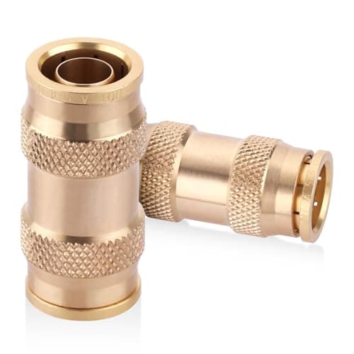 HASAOMOI 2 Pack 58 Air Brake Line Fitting Push to Connect Union Fittings DOT Brass Push in Fitting Air Brake Union 58 Tube OD for Trucks Trailers and Industrial Use