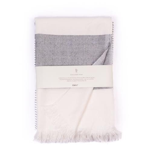 HABER 100% Bamboo Large Bath Towel Ultra Soft, Light Weight, & Quick Dry Towel for Bath, Travel, Gym, Beach, Pool, and Yoga | 76 X 152 cms (Pebble Grey)