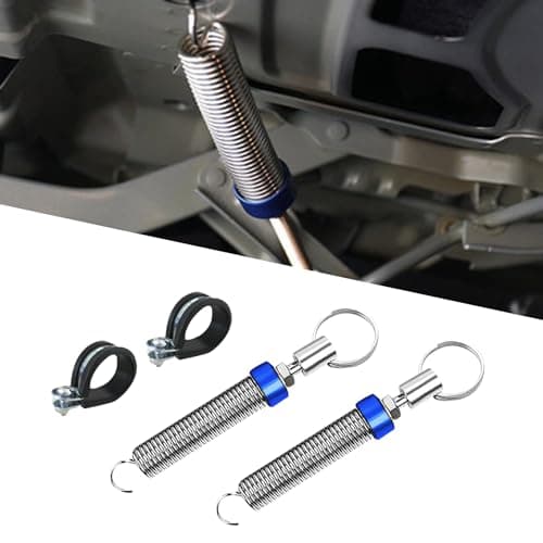 Kutyun 2PCS Car Lift Spring for Trunk, Adjustable Anti-Breakage Auto Trunk Lid with 2 Clamps, Universal Stainless Steel