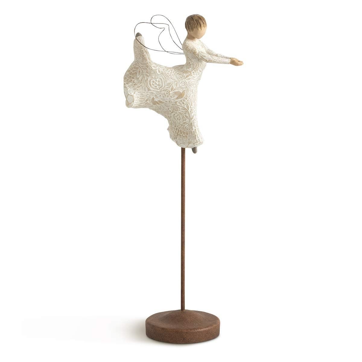 Willow Tree Dance of Life Angel Dancing Twirling The Magical Miracle of Life Elevated Angel Carved with Symbols of Nature Renewal Sculpted HandPainted Figure for Classic Nativity Collection