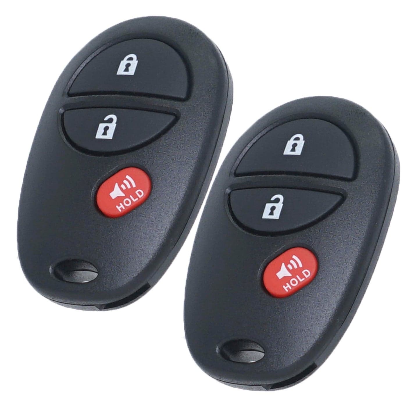 Car Key Fob Replacement for Toyota Tundra Tacoma Sequoia Sienna Highlander Keyless Entry Remote Control 2005 2006 2007 2008 2009 2010 2011 2012 2013 FCC IDGQ43VT20T PN89742AE010 89742AE011 2 Pack
