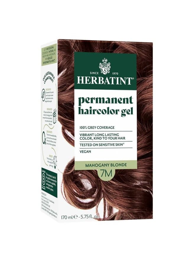 Permanent Hair Dye For Women - 7M Mahogany Blonde - For Up To 100% Gray Coverage of Resistant Gray Hair - Ammonia-Free, Alcohol-Free & Vegan - Salon Influenced Hair Color, 5.75 fl oz
