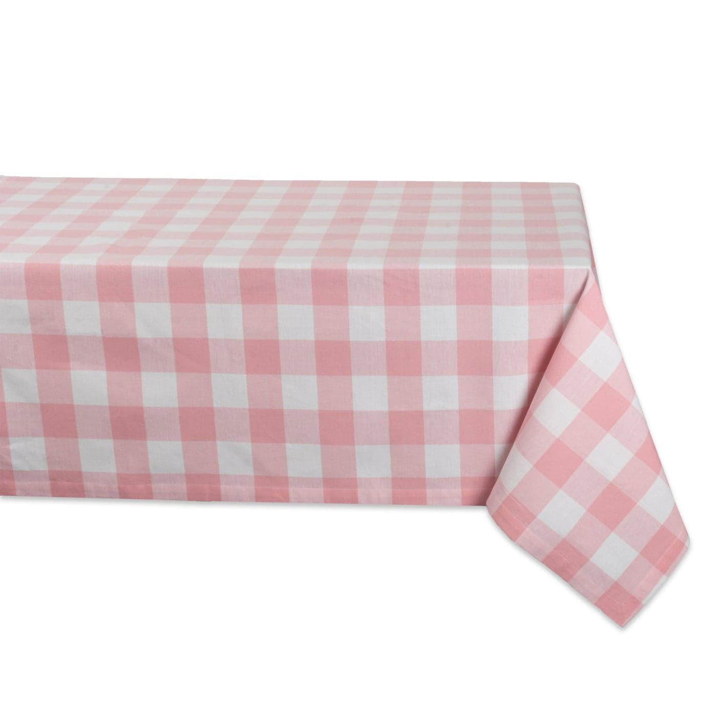 DII Buffalo Check Collection Classic Farmhouse Tablecloth 60 x 104 Pink White
