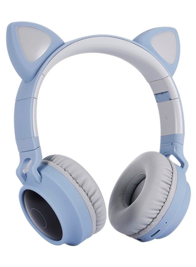 Bluetooth Wireless Cat Ears Headphones Blue/Grey/Black