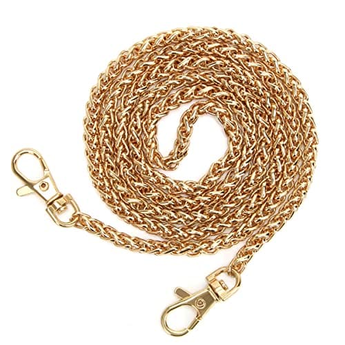 Luxiv Purse Chain Replacement - 47'' Gold Metal Handbag Strap for Women's Shoulder Cross Body Bags - DIY Making Supplies