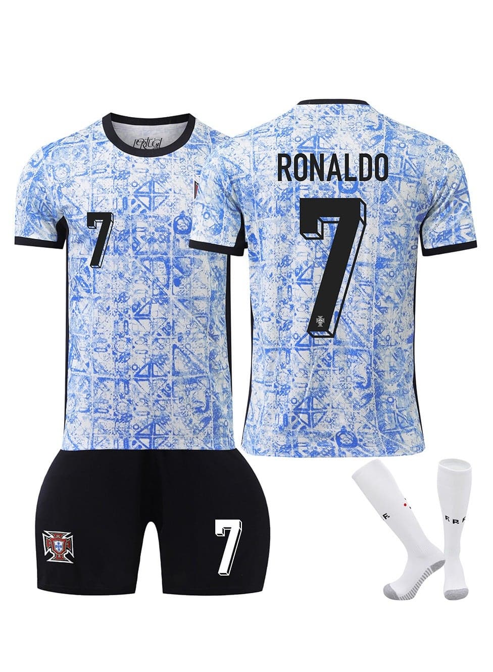 2024 Portugal Italy Home Football Kits Cristiano Ronaldo #7 Fans Football Jersey/Shorts Socks Gift Set and Adult Size