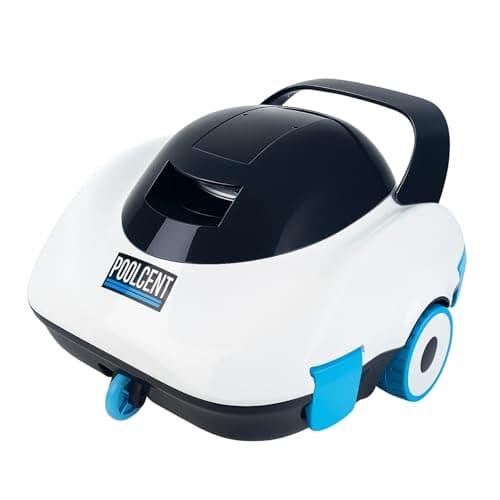 Poolcent Robotic Pool Cleaner, Cordless Pool Vacuum with 19 GPM Powerful Suction, 2H Runtime and 3H Fast Charging, Dual Filters, Self-Parking, for Above Ground& In Ground Pools Up to 870 sq.ft