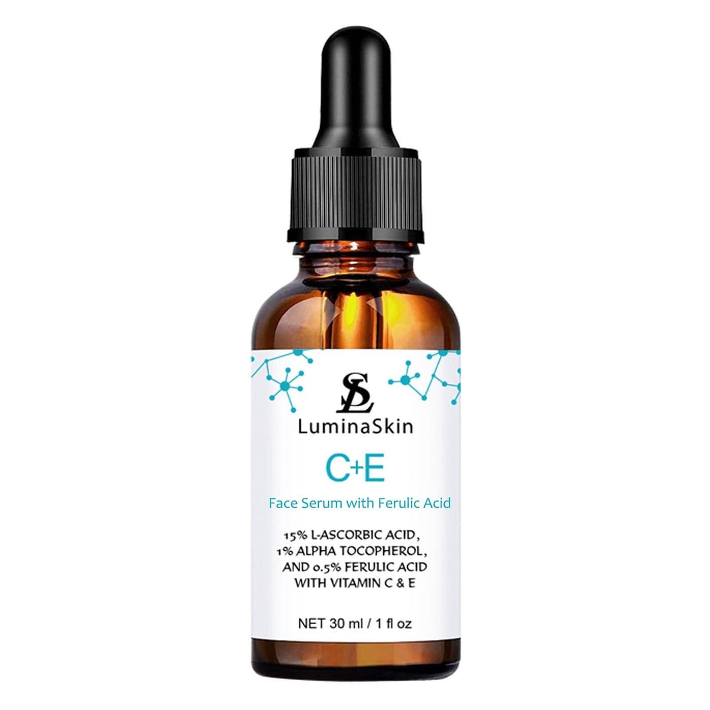 LuminaSkin Vitamin C Face Serum Vitamin CE Serum with Ferulic Acid for Women Vitamin E and Ferulic Serum Skin Care Vitamin C Serum for Face Dark Spot Corrector Anti Aging Face Care 1 Oz