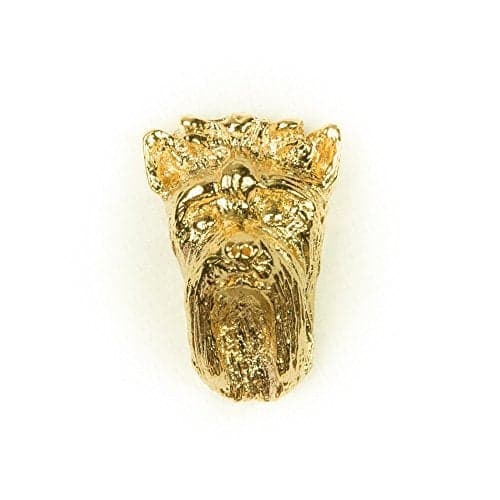 Yorkshire Terrier Made in U.K Artistic Style Dog Clutch Lapel Pin Collection 22ct Gold Plated