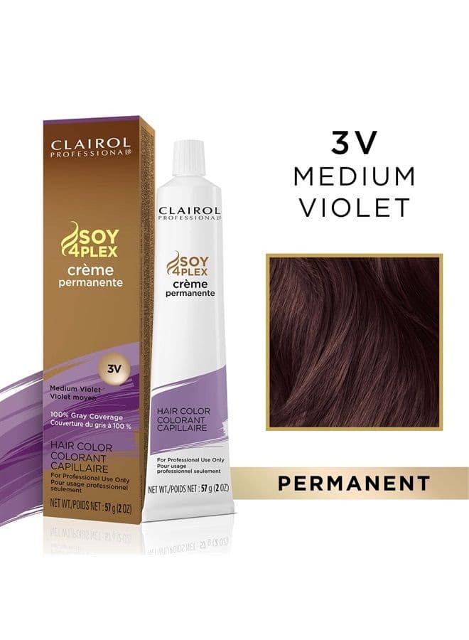 Crème Permanente, 3V Medium Violet, 2 oz. - Packaging May Vary