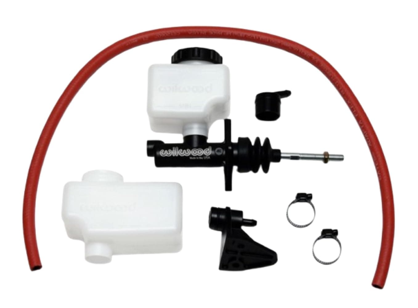Wilwood Master Cylinder Compact 075 in Bore 1120 in Stroke Direct or Remote Reservoir Aluminum Black Paint Kit