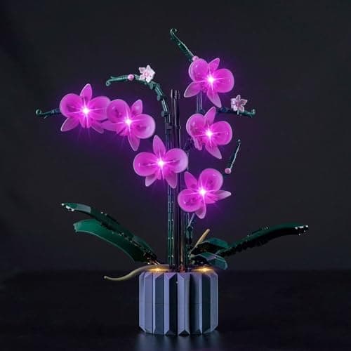 Upgraded Light Kit for Lego Orchid Artificial Plant Building Set Compatible with Lego 10311 Best Gifts for Adults Model Not Included