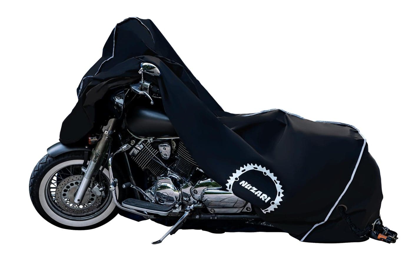 Nuzari Heavy Duty Motorcycle Cover Motorcycle Covers Waterproof Outdoor Storage Motorcycle Cover Waterproof Outdoor Dirt Bike Covers Black Large