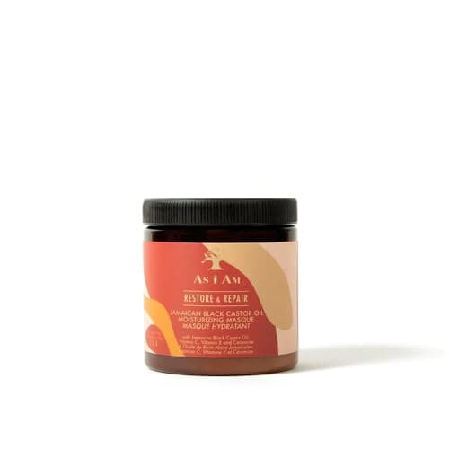 As Am JBCO Masque 8 ounce Deep Conditioning Hydration Repairs and Restores Scalp Health Vegan and Cruelty Free Enriched with Nano Jamaican Black Castor Oil Vitamin C and Vitamin E Red