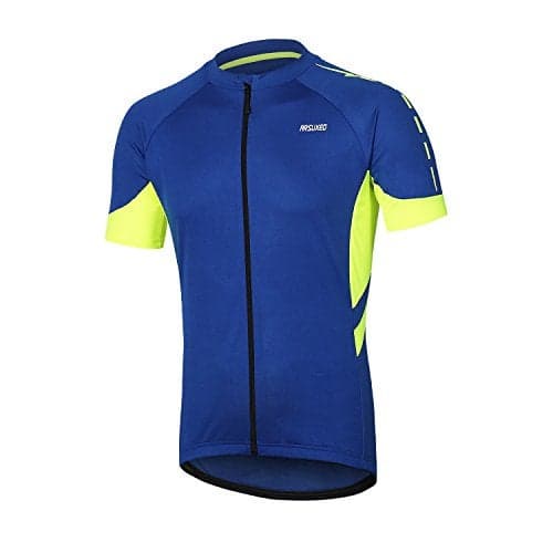 ARSUXEO Men's Short Sleeves Cycling Jersey Bicycle MTB Bike Shirt 636 Blue Size XL