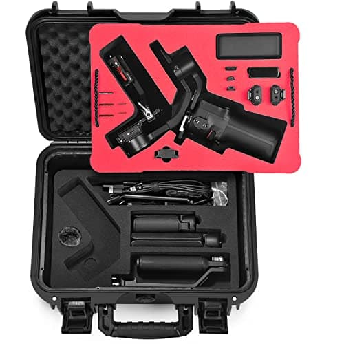 Lekufee Waterproof Hard Carrying Case for DJI RS 3 Mini Gimbal Stabilizer Mic 32Mini 2 TX 1 RX More AccessoriesCase Only