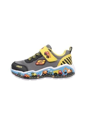 Skechers Kids Boy's Play Scene Sneaker, Black/Yellow, 6 Toddler