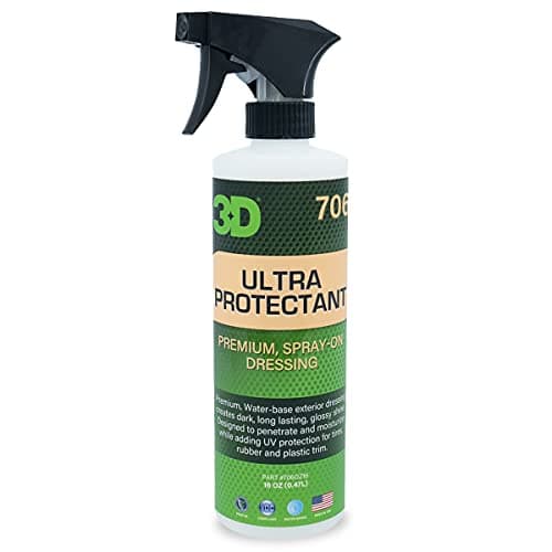 3D Ultra Protectant Tire Shine Spray – Water-Based High Gloss Tire Dressing | Long Lasting UV Protection for Rubber & Vinyl | No Sling | Made in USA |16 oz