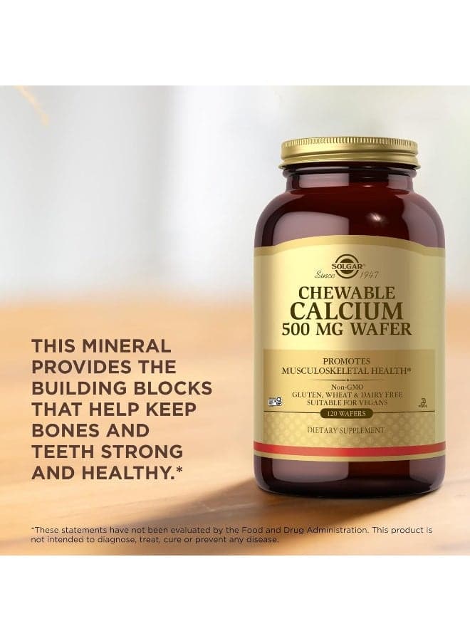 Chewable Calcium 500 Mg, 120 Wafers Packaging May Vary
