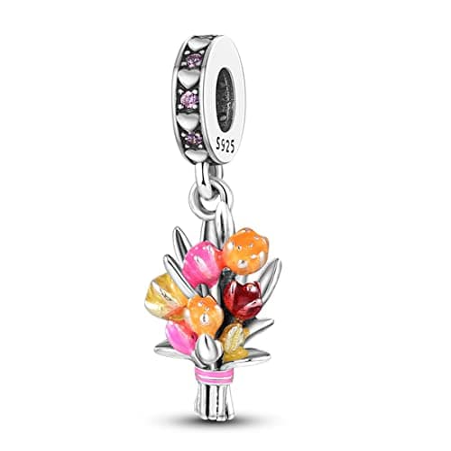 MULA 925 Sterling Silver Charms for Bracelets and Necklaces Family Letters Dangle Pendants Airplane Travel Beads Family Tree Jewelry Charms for Women