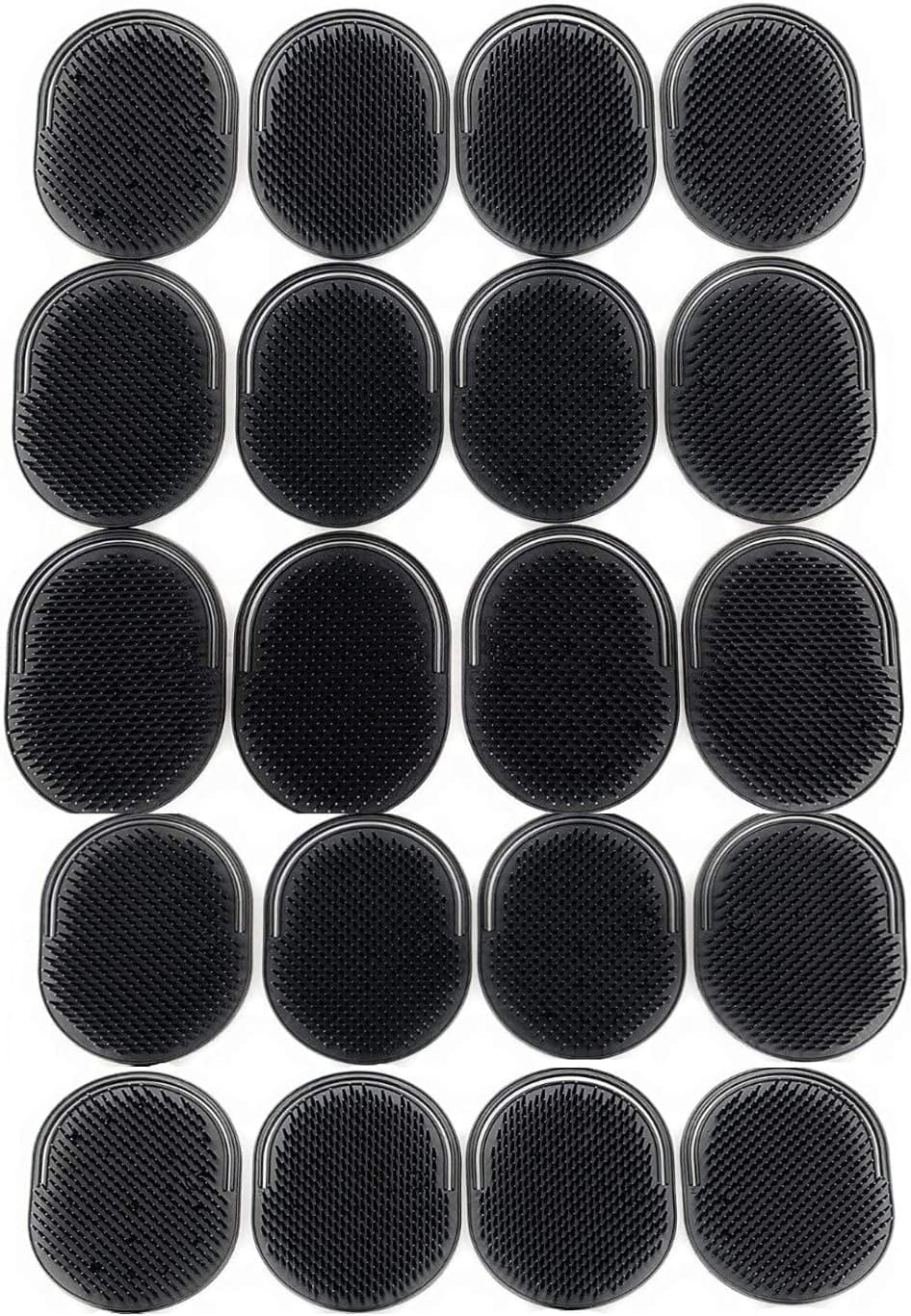GBS Black Pocket Palm Brush for Mens Women and Pets Grooming Black Pack of 20 Made in USA