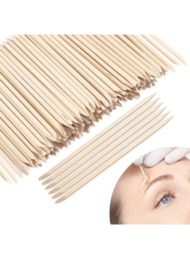 Eye Brow Wooden Wax Sticks Mini Waxing Applicator Sticks Lip Nose Eyebrow Wood Craft Small Facial Hair Spatula Applicator for Home Spa Hair Removal Smooth Skin Use(400 Pieces)