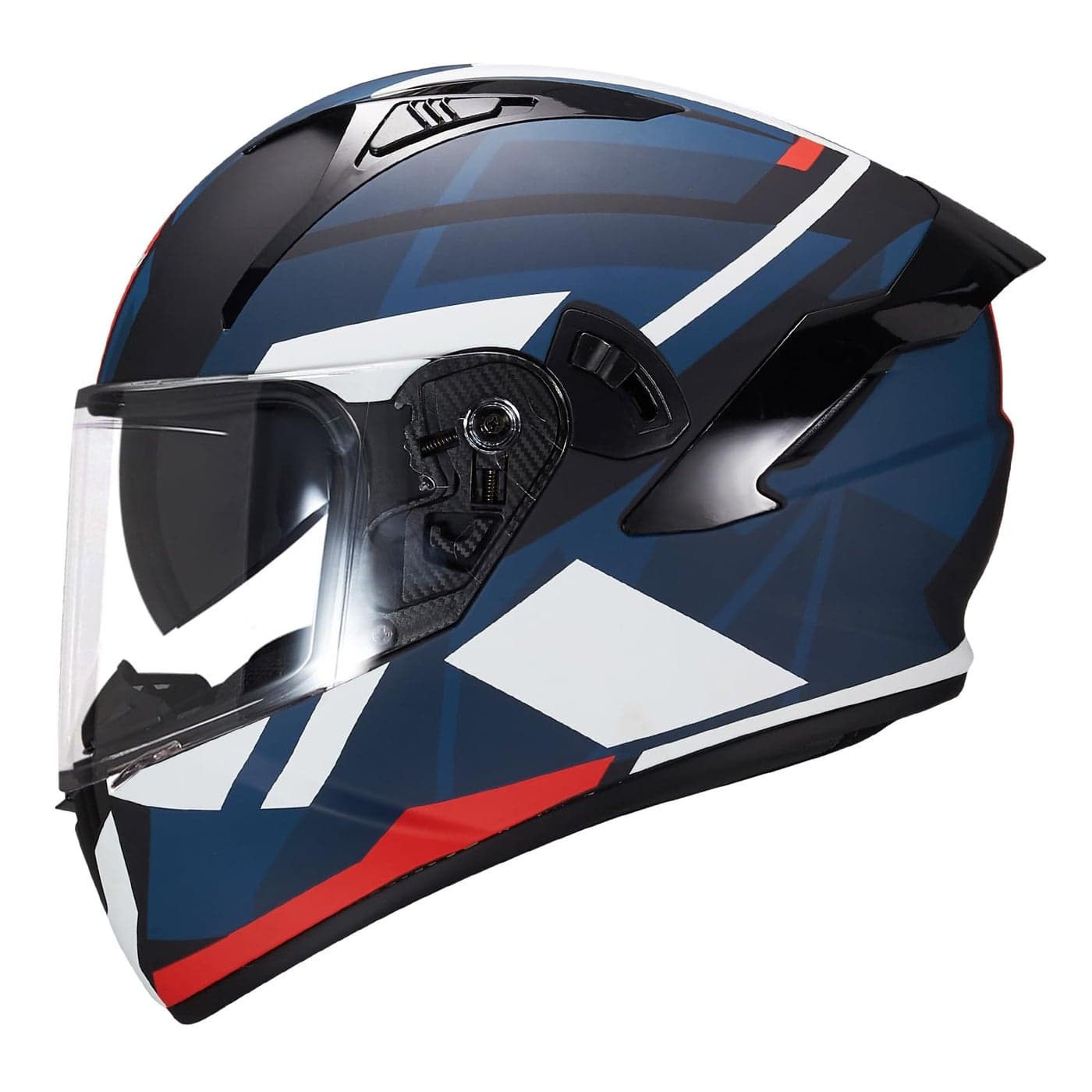 VCOROS Full Face Dual Visor Motorcycle Helmet for Adults Motorbike Street Bike Racing Helmets X9 DOT Approved with Black Visor Storm Red Large