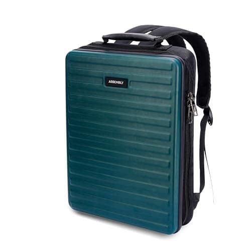 Assembly Edge Hardshell Laptop Backpack, Polycarbonate Hard Casing with 15.6" Laptop Compartment, Office Bag Breathable Back Panel Green