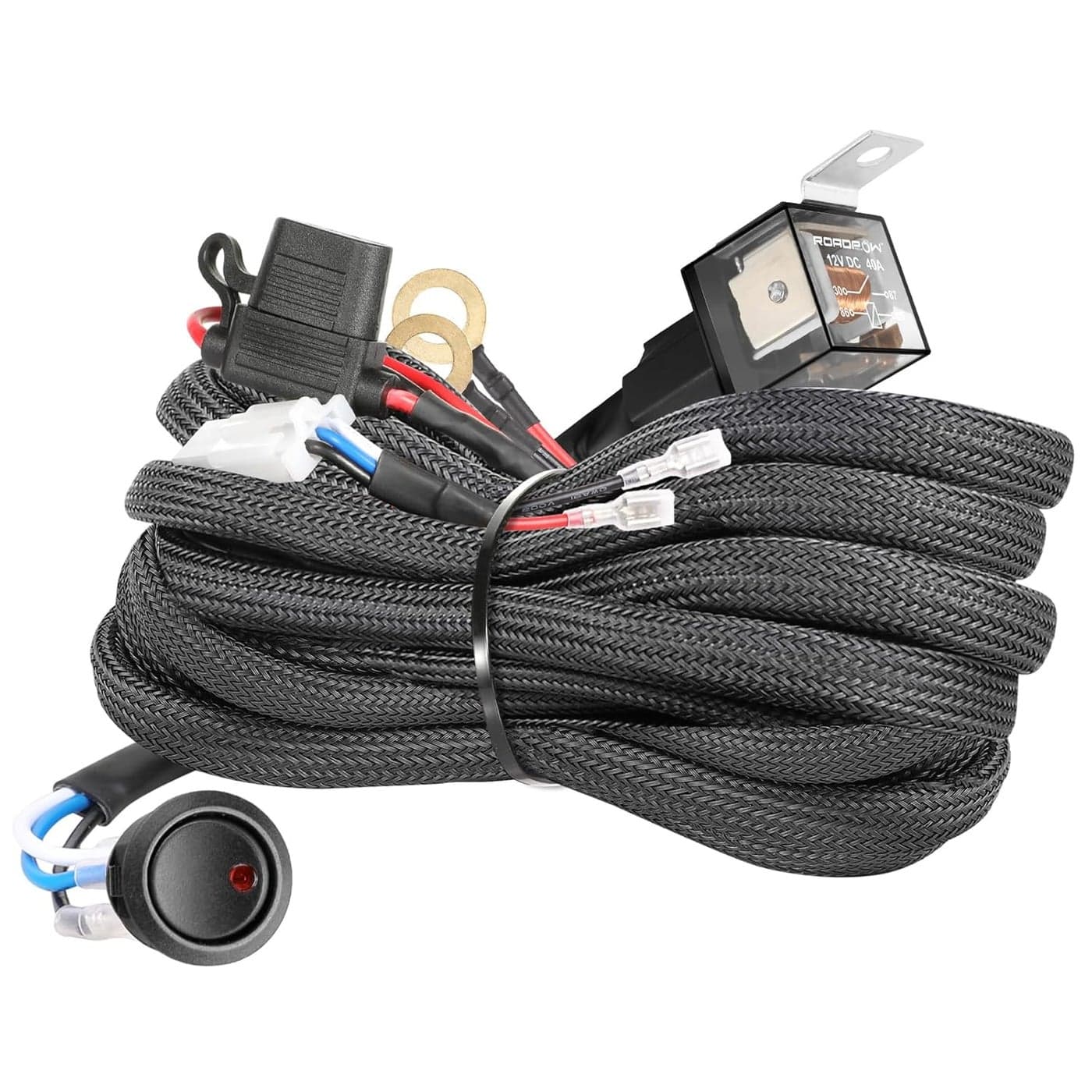 OFFROADTOWN Heavy Duty 1 Lead Wiring Harness Kit for LED Work Light Bar