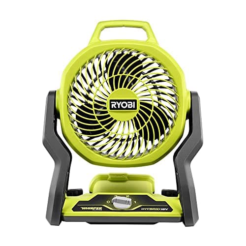 RYOBI ONE 18V Cordless Hybrid WHISPER SERIES 712 in Fan Tool Only GREEN PCL811B