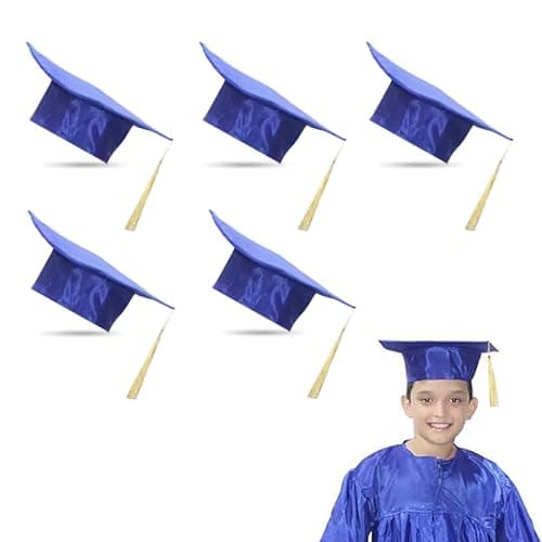 Kaku Fancy Dresses Graduation Hat For Degree Convocation -Blue, FreeSize, Unisex (Pack of 5)