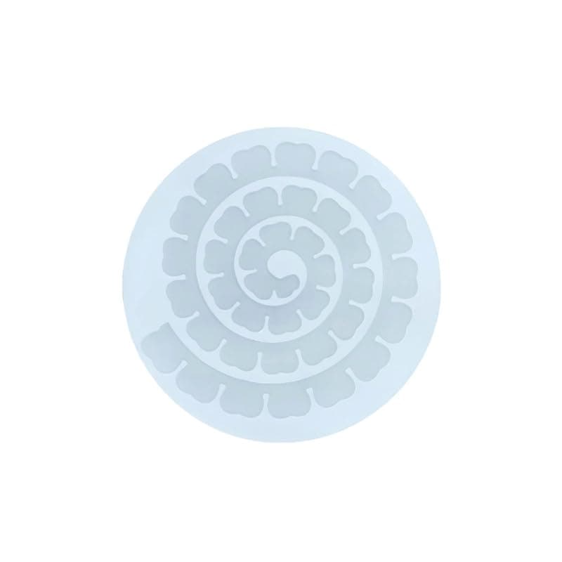 BanteyBanatey Creative 3D Flower Spiral Mould Casting Mould Silicone Epoxy and UV Resin Silicone Mould DIY Resin ArtworkJewellery Home Decor DIY 3D Flower Mould Pack of 1