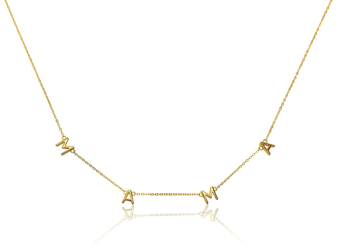 Benevolence LA Mama Necklace, Gold Dipped Fashion Jewelry | Gifts for New Mom | Gold Mom Necklace | Birthday Gifts | Travel Accessories for Women, Designed in California