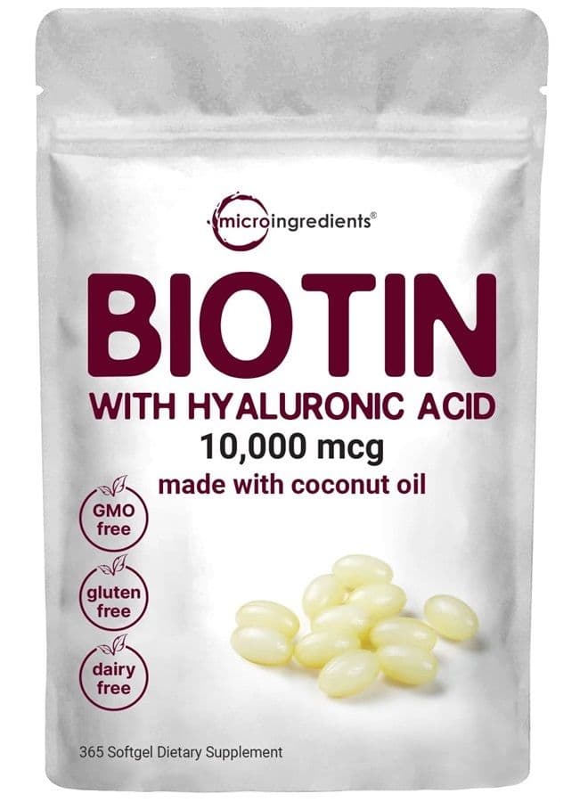 Biotin With Hyaluronic Acid, 10000mcg - 365 Softgel