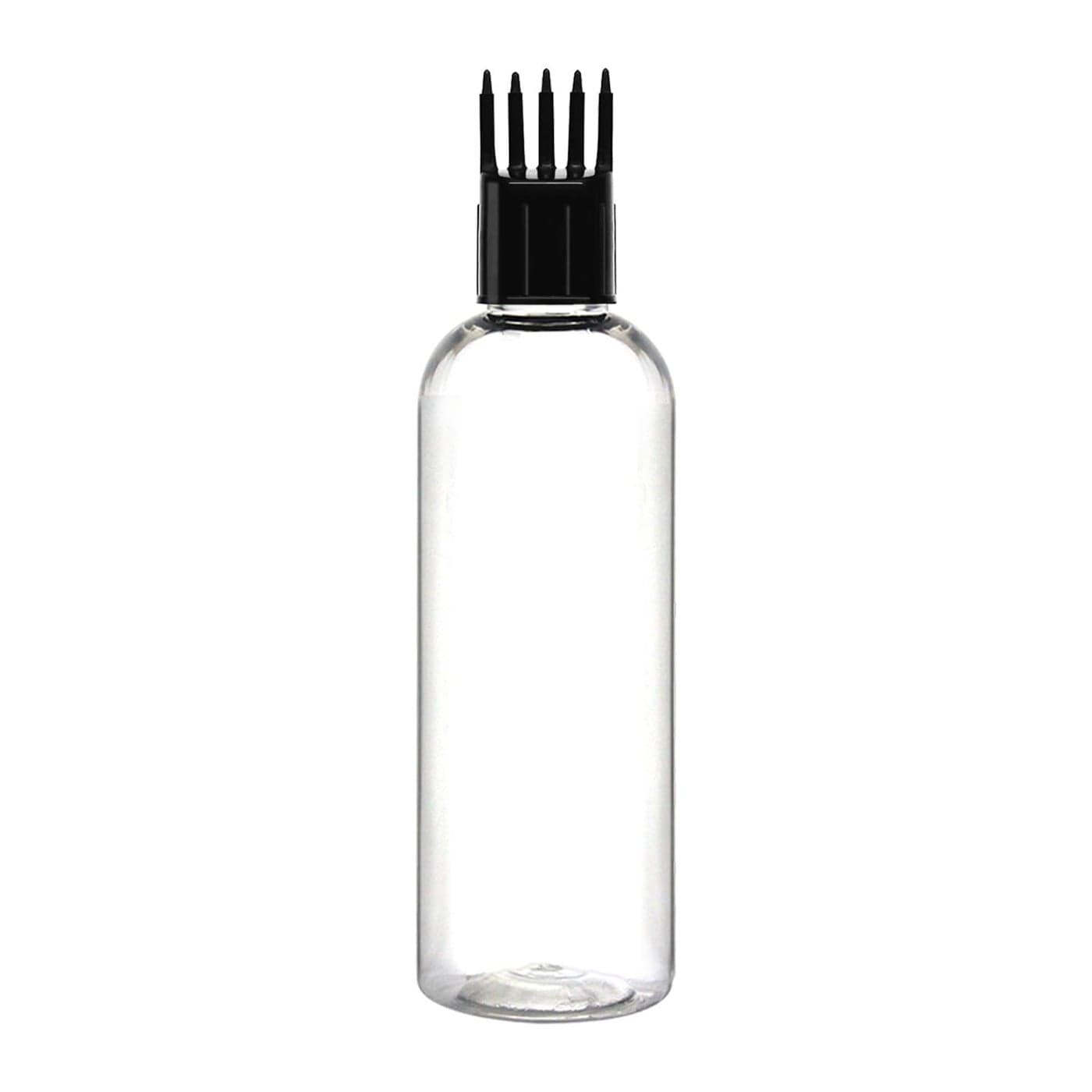 nsb herbals Plastic 100ml Clear Hair Root Comb Applicator Bottle For Applying Hair Oil Shampoo Medicine Hair Dye Scalp Application Refillable Leak Proof Reusable Multipurpose Use PACK OF 24