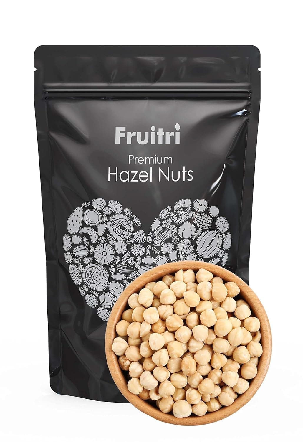 Fruitri Premium Exotic Hazelnuts (200g) | Raw, Crunchy & Fresh Whole Hazel Nuts | Rich in Fiber, Protein & Healthy Fats