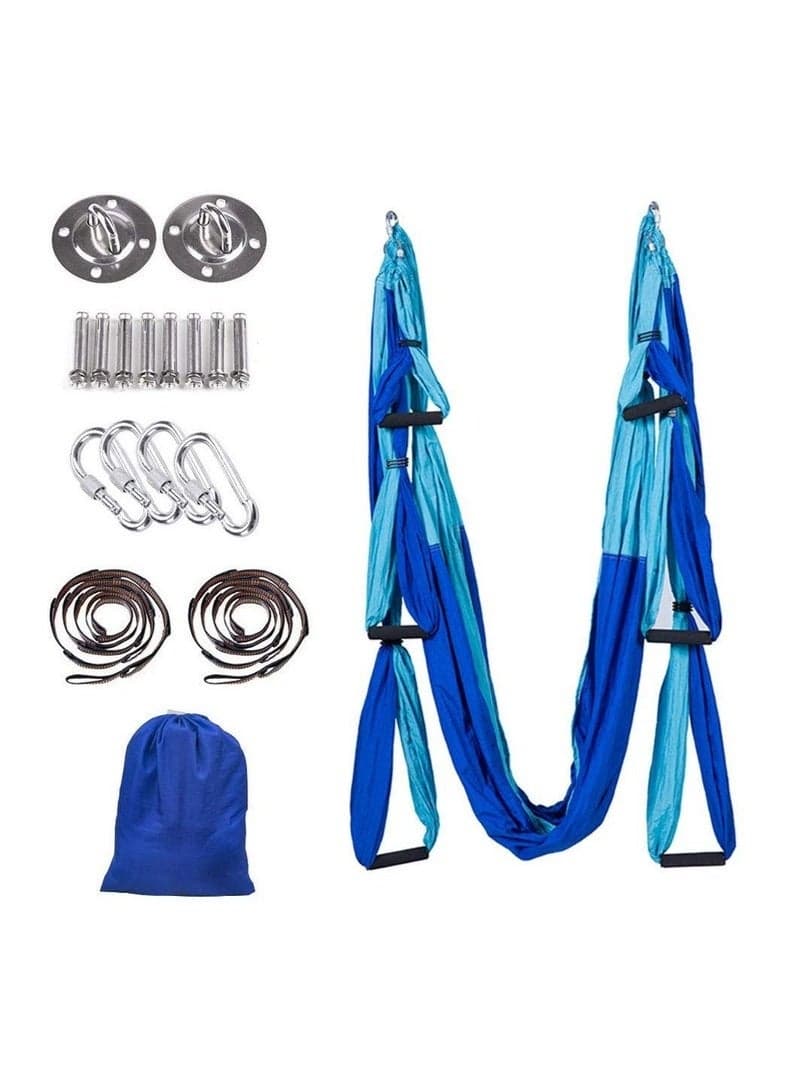 Yoga Hammock - Aerial Yoga Swing Set, Yoga Trapeze Inversion Exercises with Extension Straps and Ceiling Anchors, Hanging Aerial Hammock for Fitness, Dance, Yoga, Gymnastics