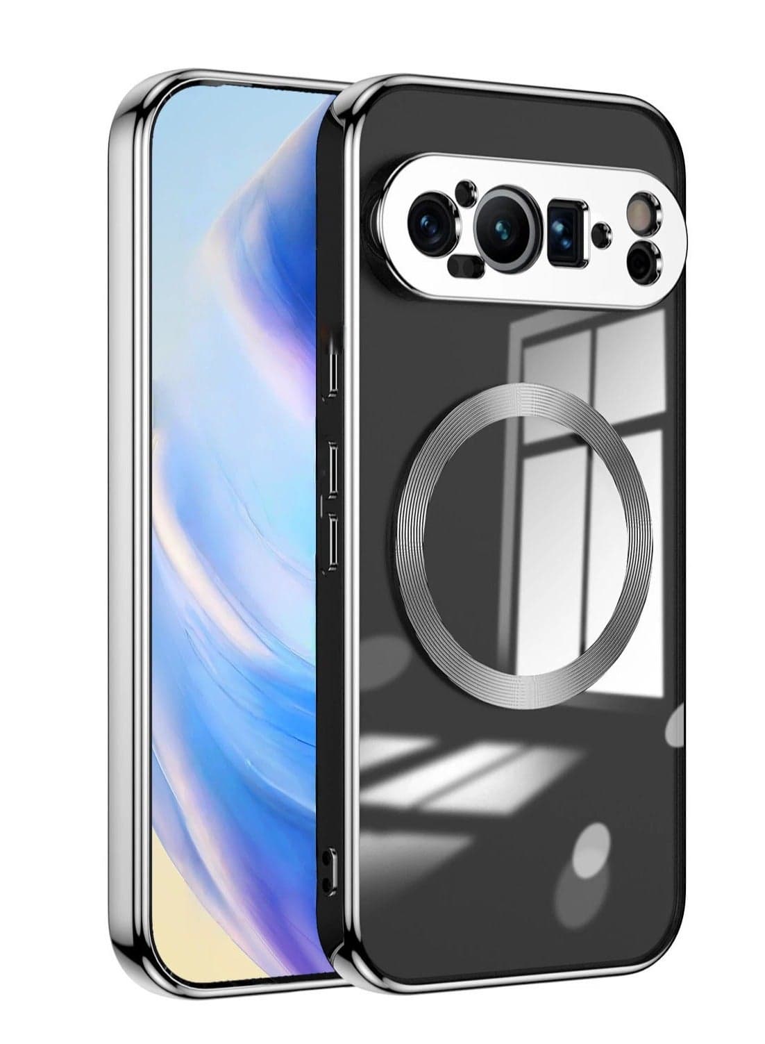 Magnetic Silicone Case for Google Pixel 10 Pro XL, Shockproof Protective Case, Scratch-Resistant Transparent Case, Thin Mobile Phone Case Cover with Magsafe /Camera Protection
