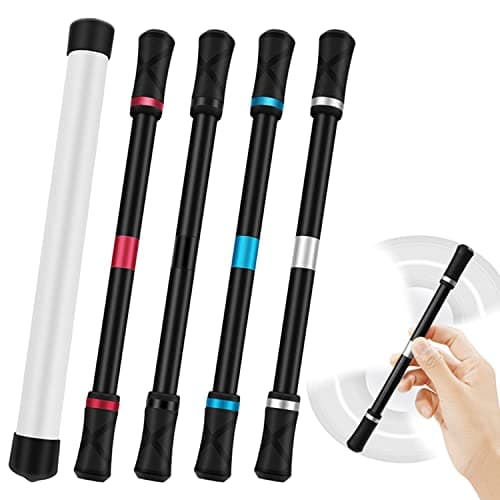 AYXXZJD 4 Pieces Pen Spinning Spinner Gaming Pen Spinning Mod Gaming Flying Finger Rotating for Adults Office Supplies with Instruction Manual SilverBlack Red Blue